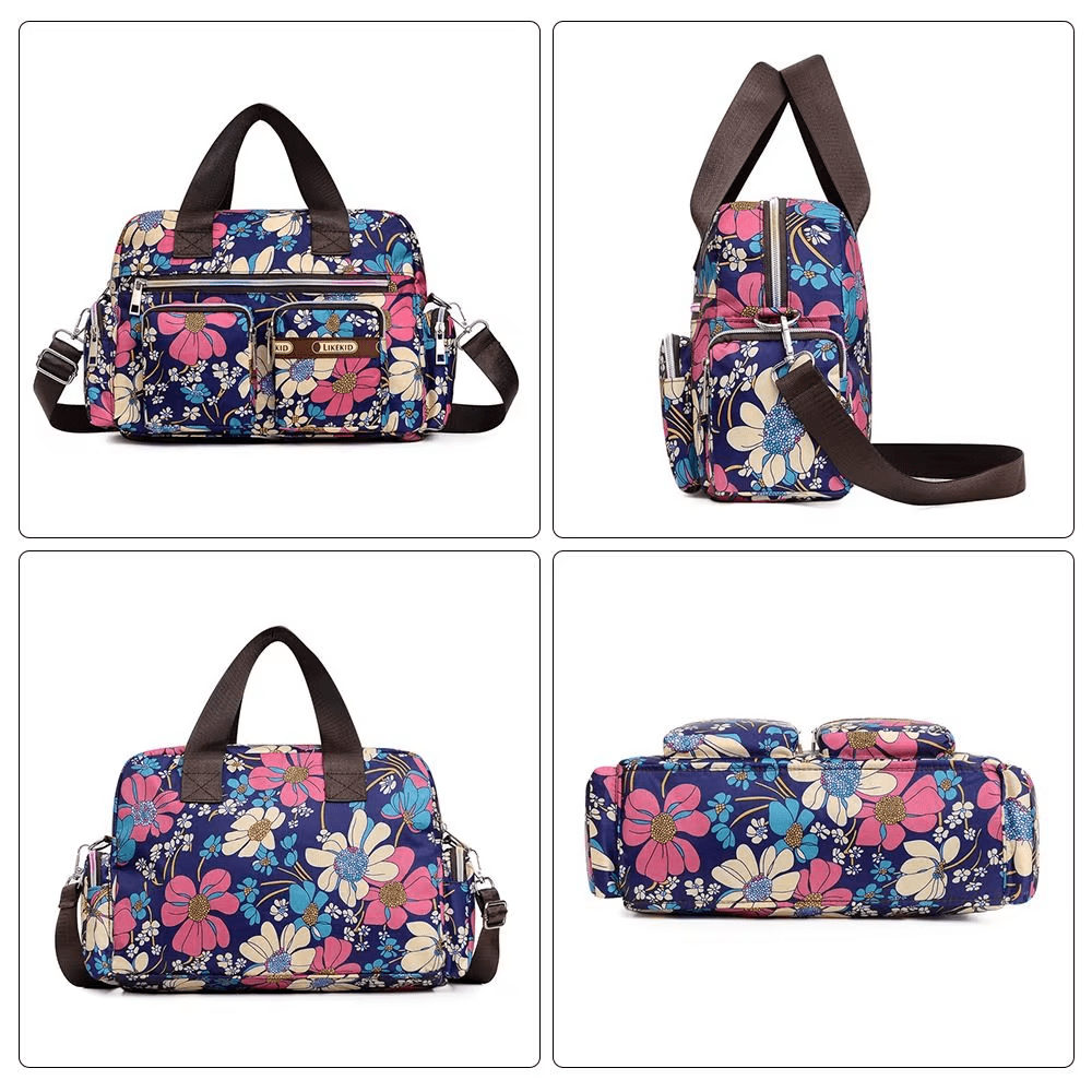 Shoulder Messenger Bag Waterproof Tote Bag - Lily Bloom