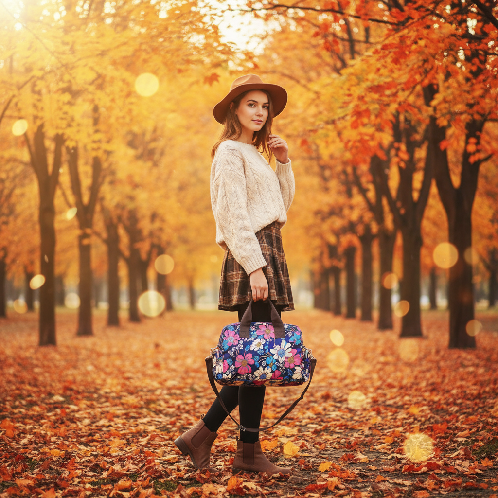 Shoulder Messenger Bag Waterproof Tote Bag - Lily Bloom