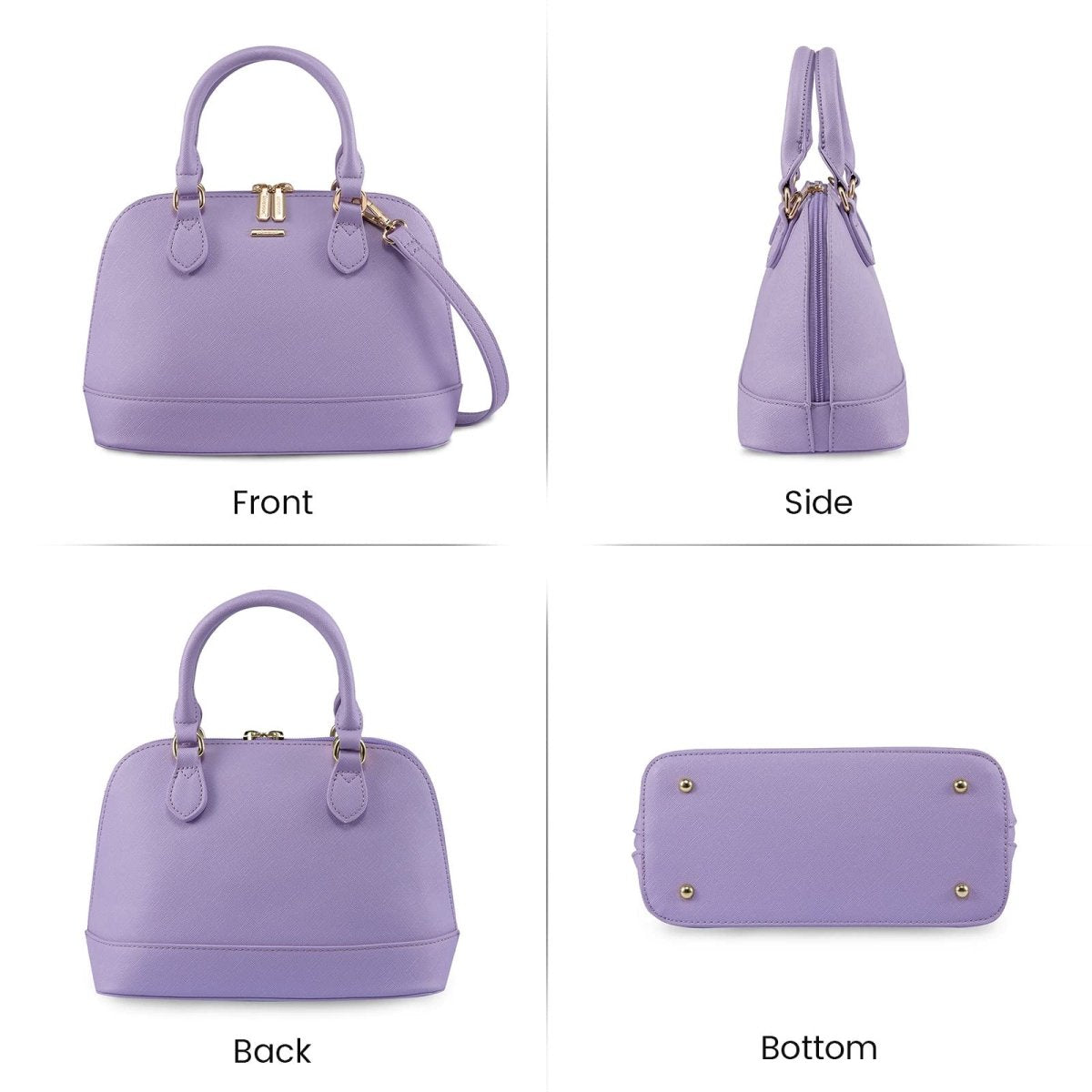 Small Crossbody Bag Double Zip Top Handle - Lily Bloom