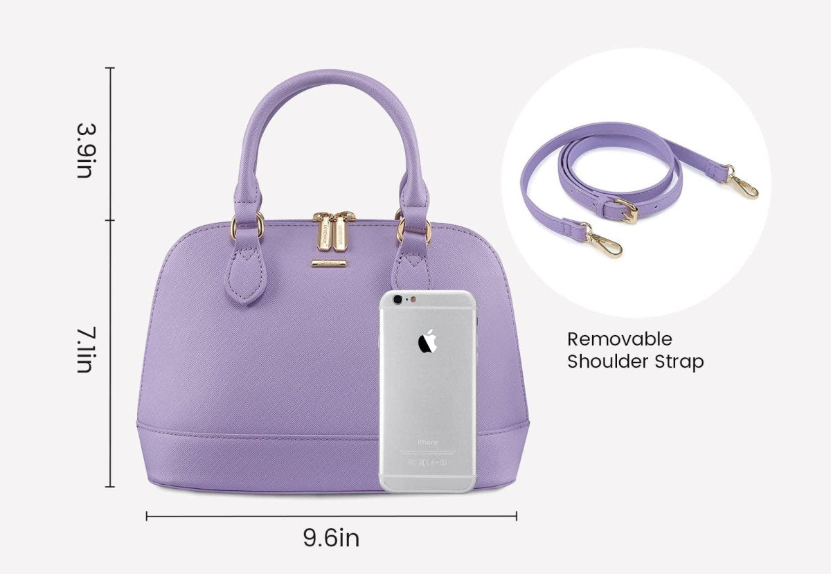 Small Crossbody Bag Double Zip Top Handle - Lily Bloom