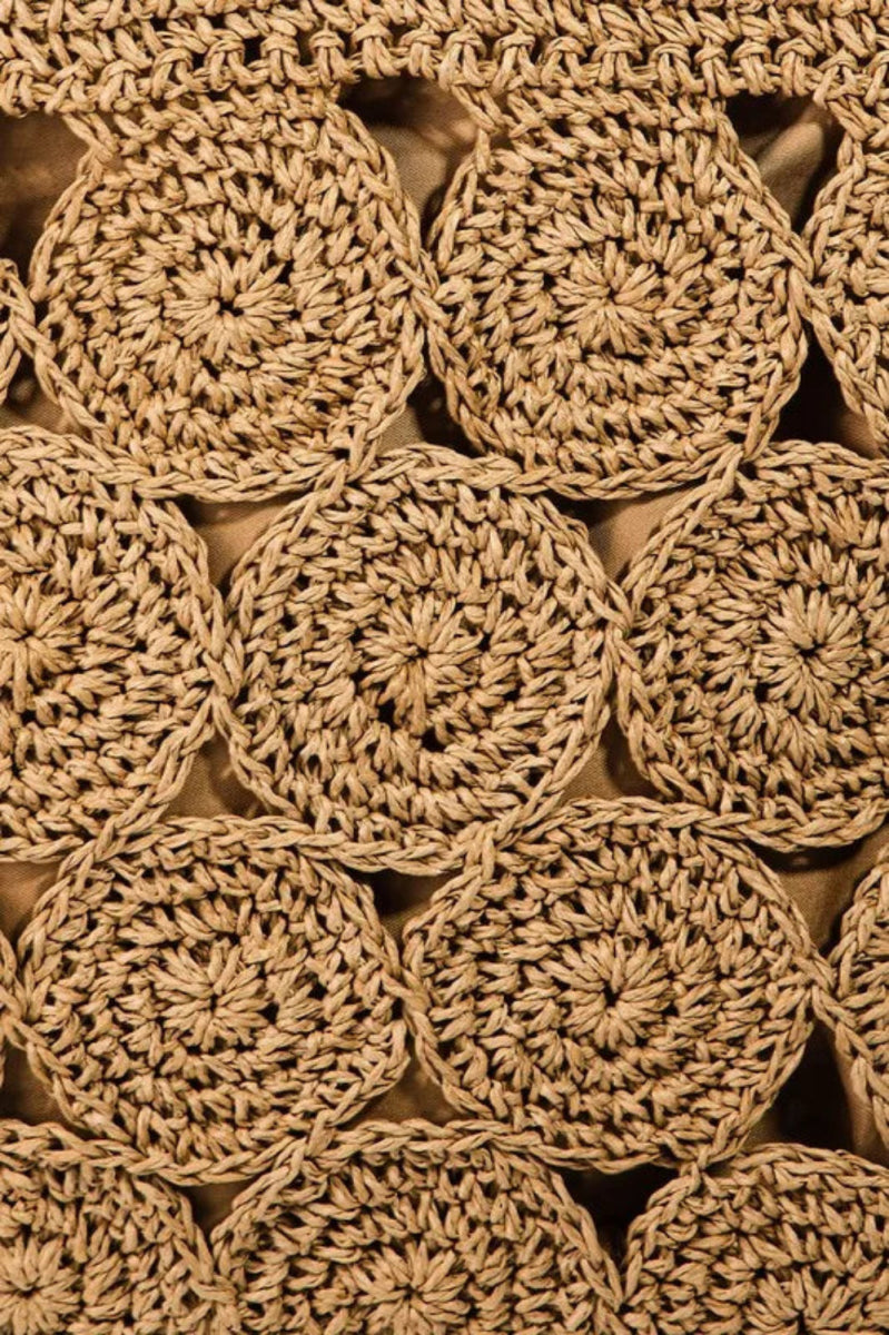 Square Braided Pattern Tote Bag - Lily Bloom