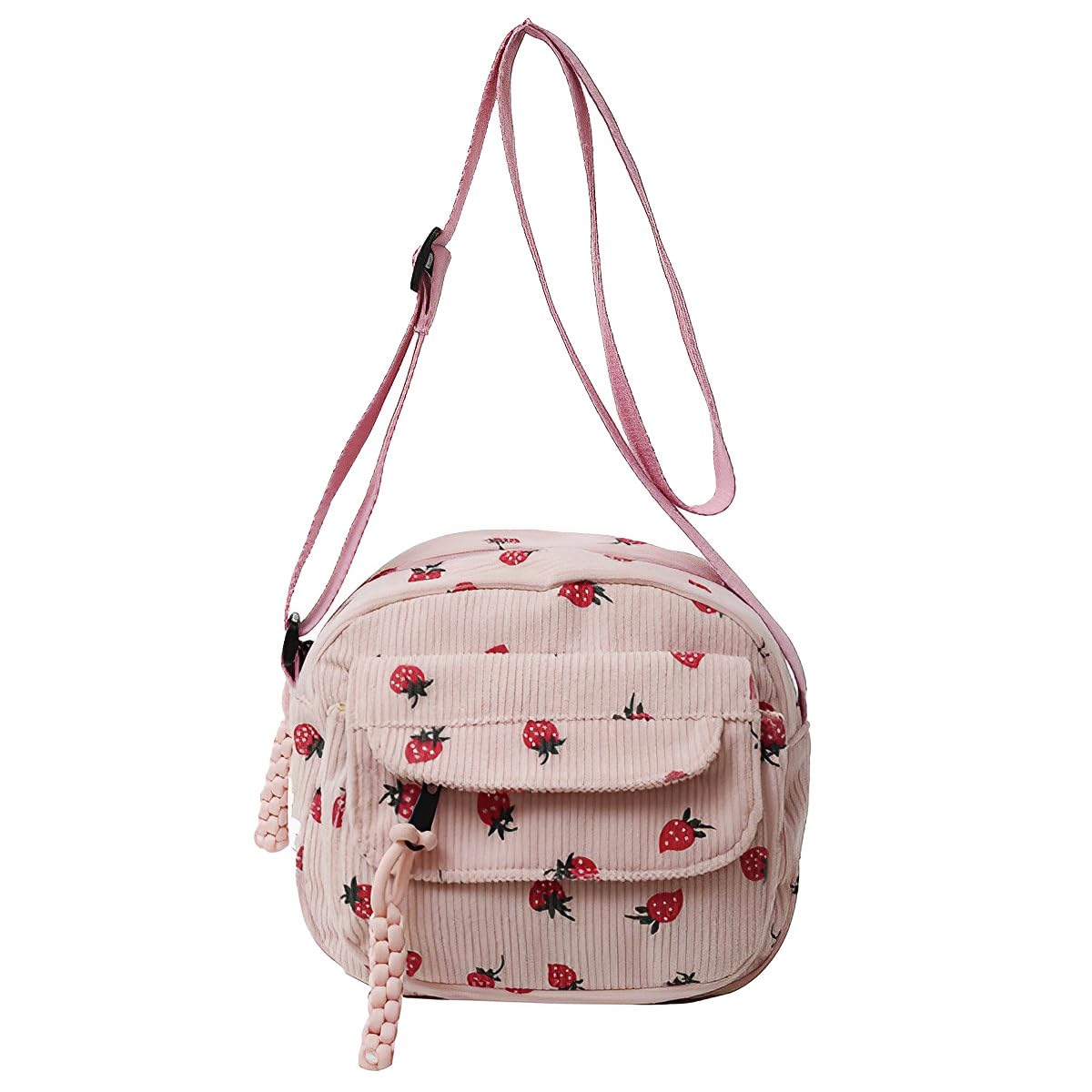 Strawberry Bag Corduroy Tote Bag Cute Crossbody Bag - Lily Bloom