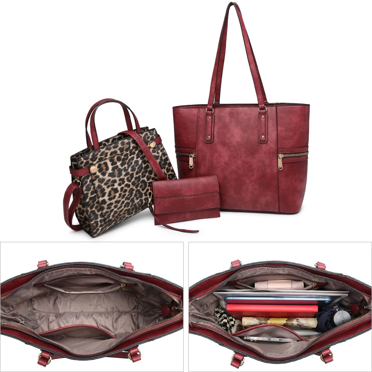 Stylish Tote & Shoulder Bags: 3 - Piece Set - Lily Bloom