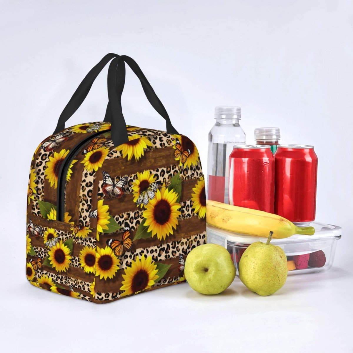 Sunflower Insulated Lunch Box Reusable Lunch Tote for Office Work Picnic Hiking - Lily Bloom