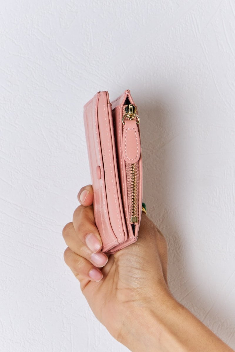 Texture Vegan Leather Mini Wallet - Lily Bloom