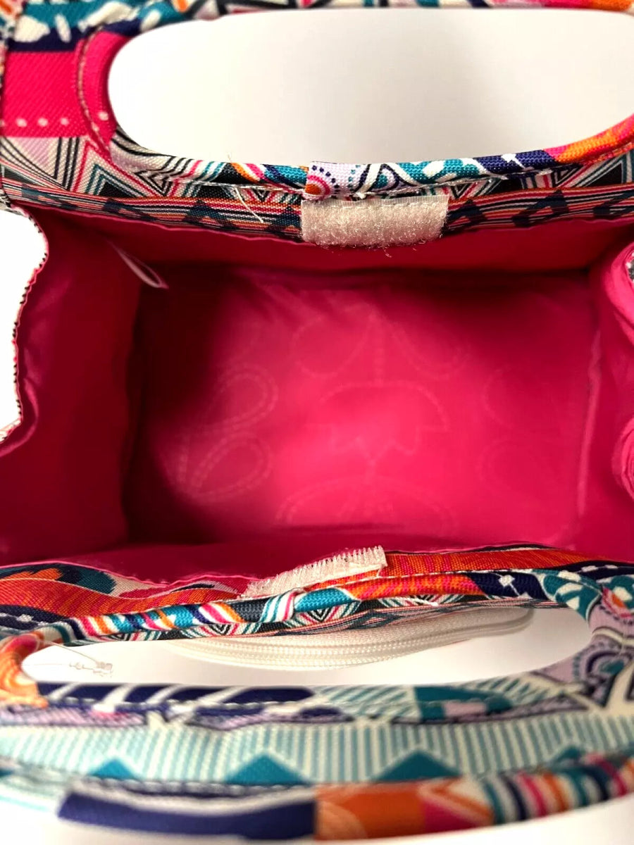 Top Handle Insulated Lunch Bag in Tribal Stripe Pattern - Lily Bloom