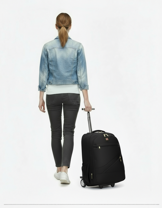 Travel Wheeled Backpack Large Rolling Waterproof Bag - Lily Bloom