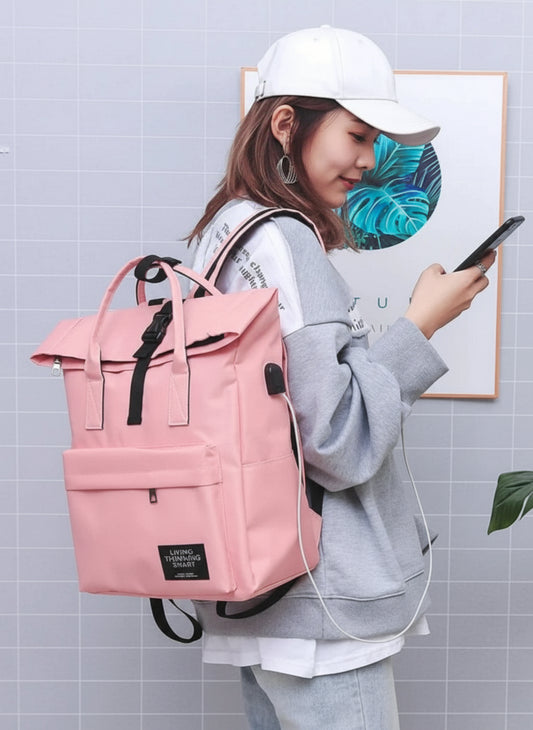USB Laptop Travel Backpack - Lily Bloom