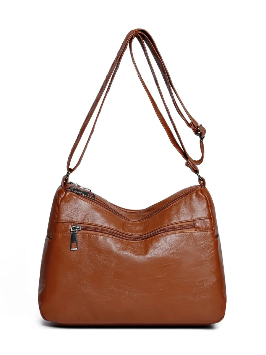 Vegan Leather Adjustable Strap Shoulder Bag - Lily Bloom