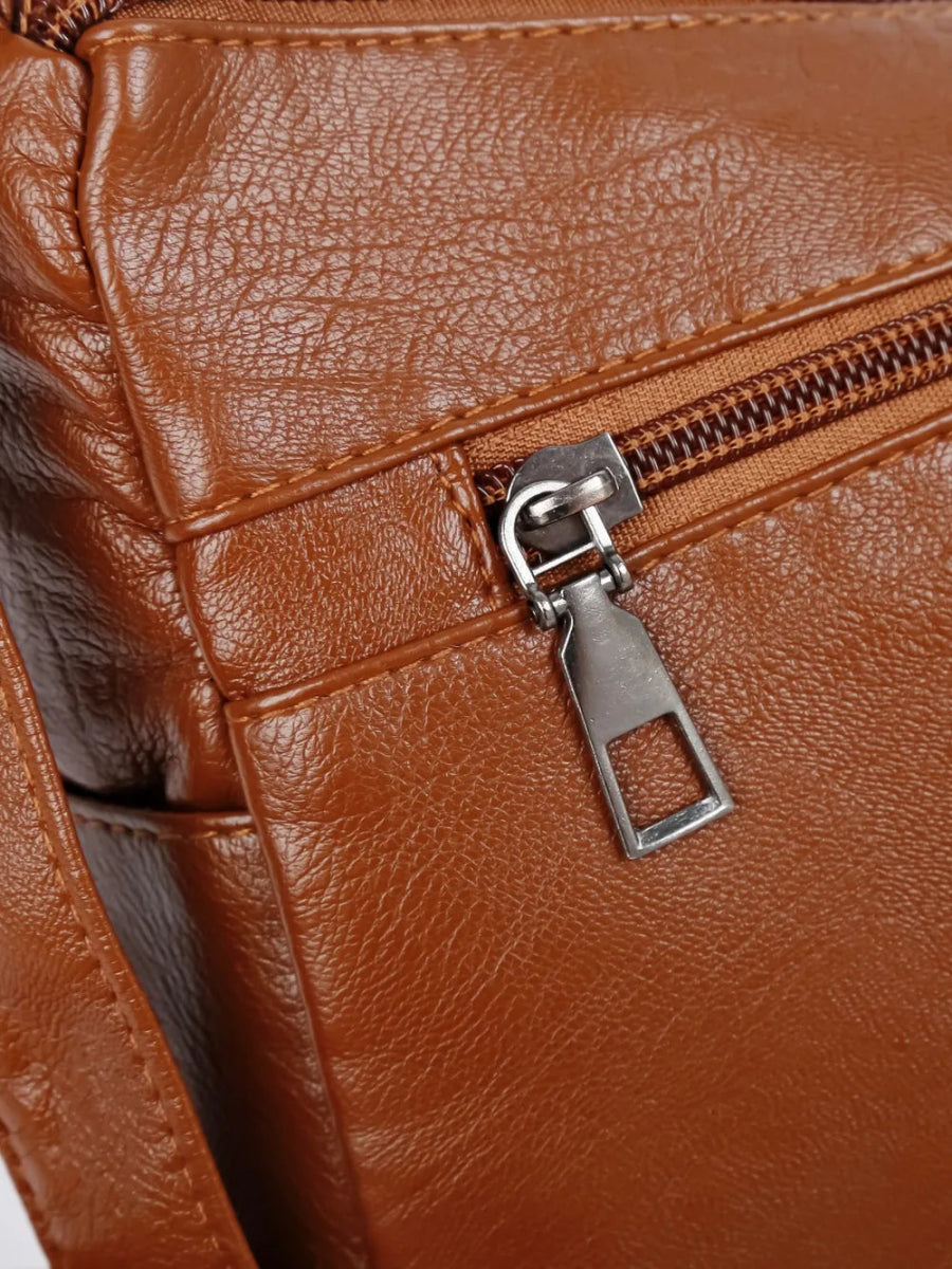 Vegan Leather Adjustable Strap Shoulder Bag - Lily Bloom