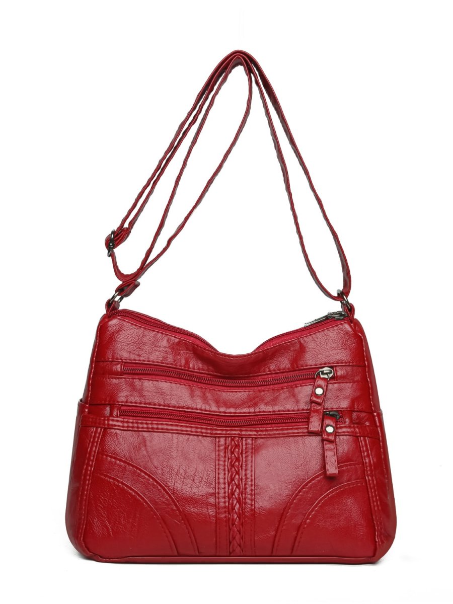 Vegan Leather Adjustable Strap Shoulder Bag - Lily Bloom