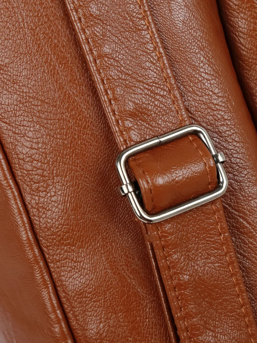 Vegan Leather Adjustable Strap Shoulder Bag - Lily Bloom