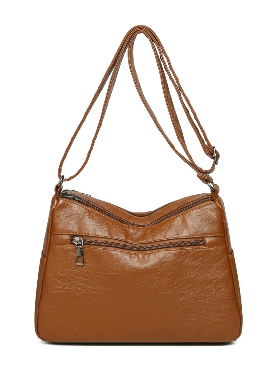 Vegan Leather Adjustable Strap Shoulder Bag - Lily Bloom