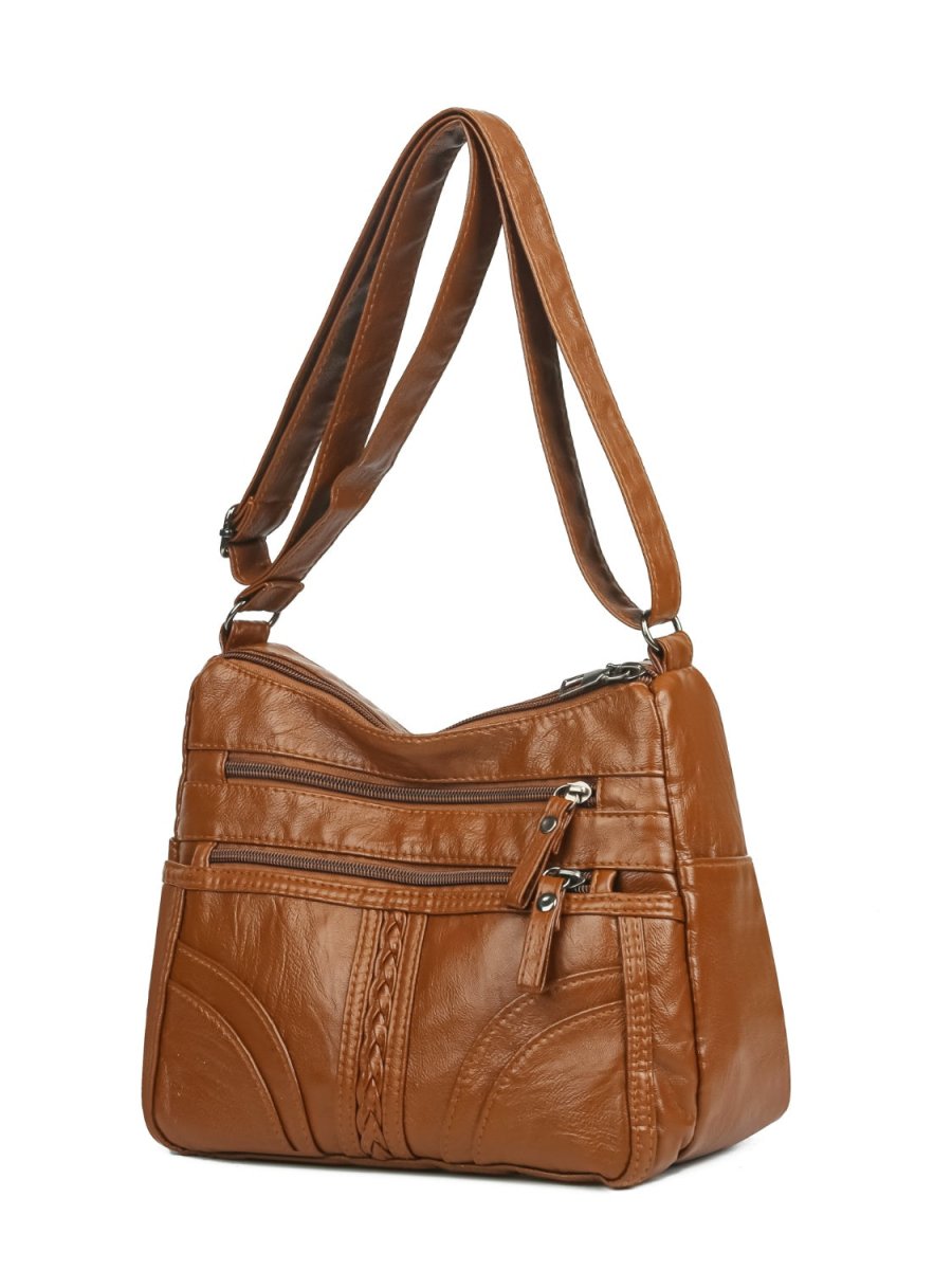 Vegan Leather Adjustable Strap Shoulder Bag - Lily Bloom