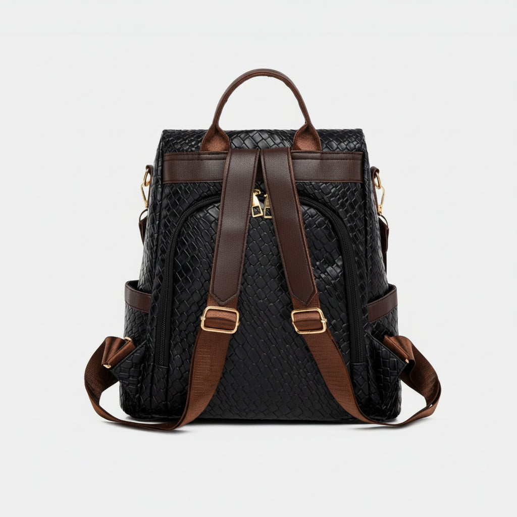 dailylook vegan leather backpack Simple Modern Medium for Women & Men and everyday use for men Vegan Leather Backpack Bag -