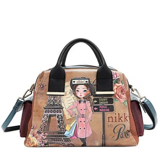 Vegan Leather Boston Bag - Lily Bloom