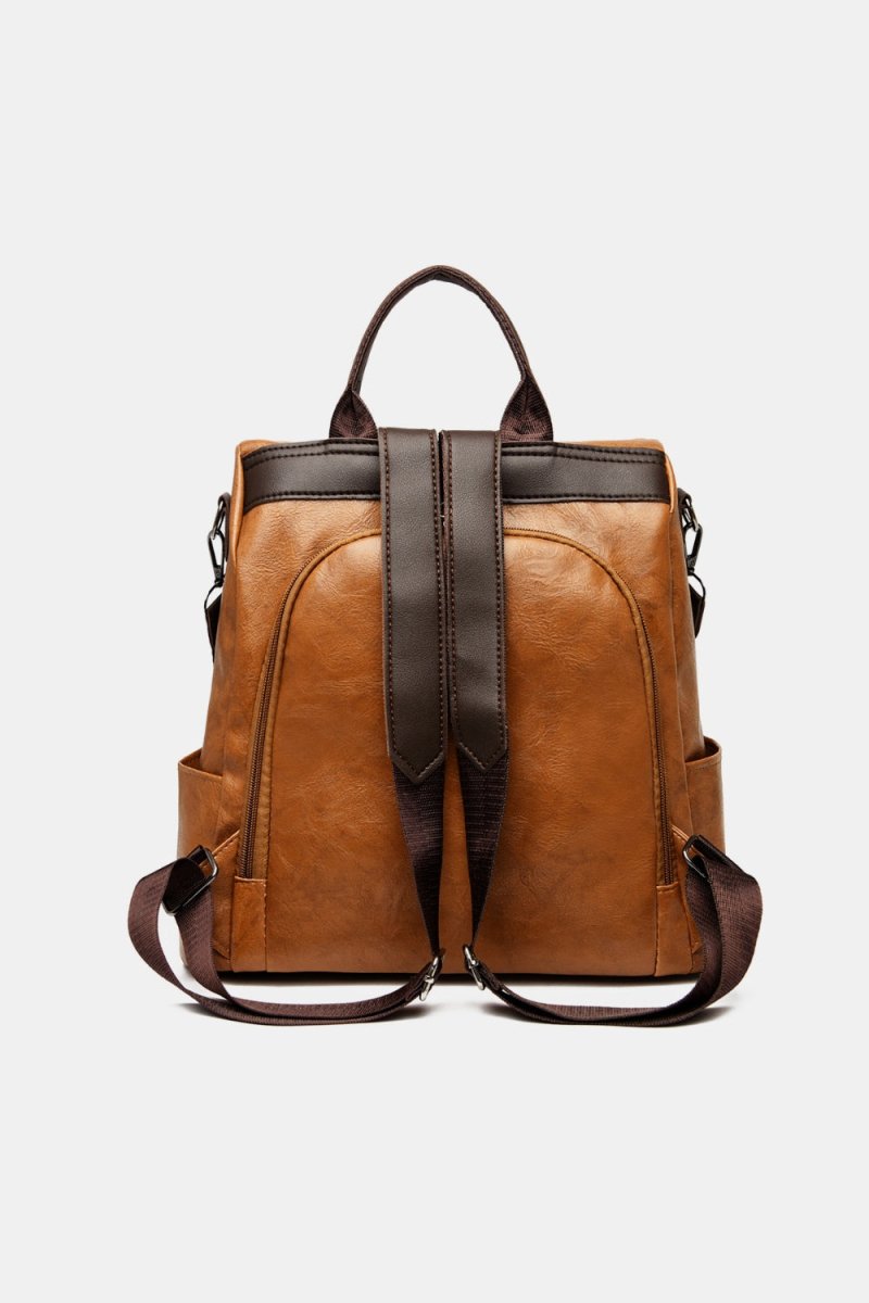 Vegan Leather Large Backpack Bag - Lily Bloom