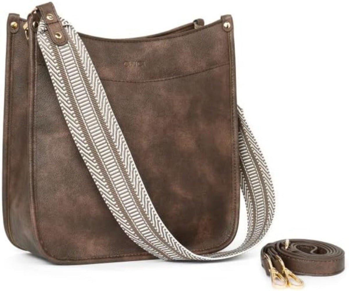 Versatile Elegance: Vegan Leather Crossbody with Adjustable Strap - Lily Bloom