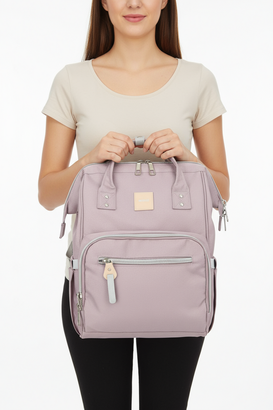 Waterproof Canvas Backpack Bag with Side Pockets - Lily Bloom