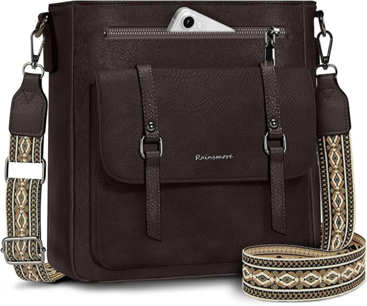 Waterproof Leather Crossbody Lightweight Shoulder Handbag - Lily Bloom