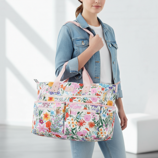 Weekender Bag Carry On Bag Overnight Tote with 13 Pockets - Lily Bloom