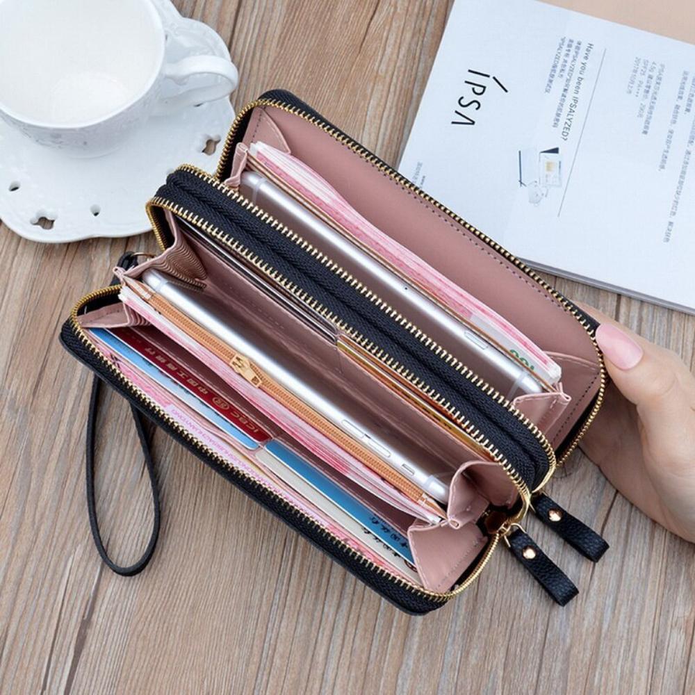 Wallets Wrist Let Handbag Zipper Coin Purse Cards ID Holder Clutch Wallet - Lily Bloom
