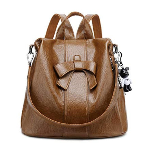 Small Backpack Purse for Women PU Leather Travel Daypacks Fashion Shoulder Bag(Brown) - Lily Bloom