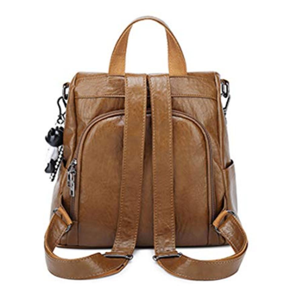 Small Backpack Purse for Women PU Leather Travel Daypacks Fashion Shoulder Bag(Brown) - Lily Bloom