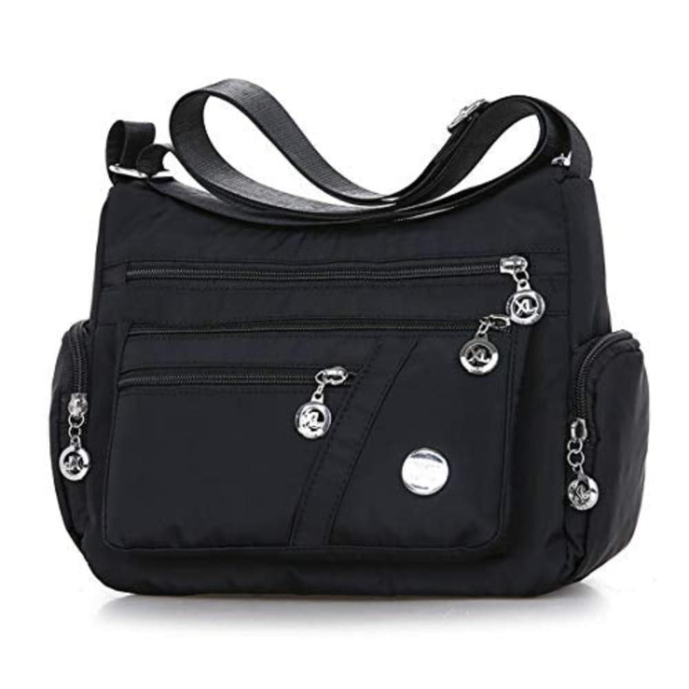 Women Shoulder Lightweight Crossbody Bag Multiple Pockets Messenger Bag  Adjustable Strap - Lily Bloom