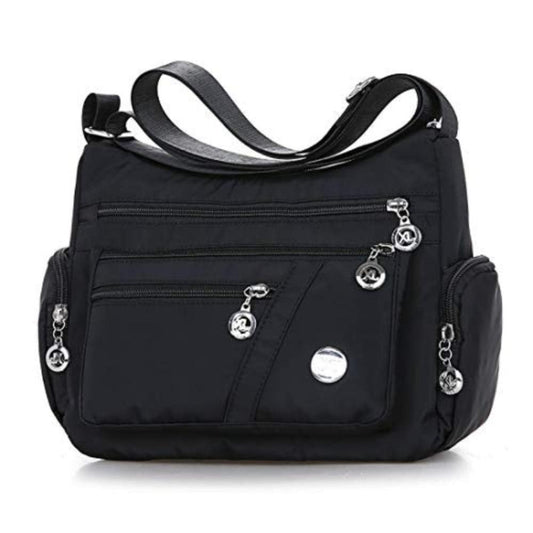 Women Shoulder Lightweight Crossbody Bag Multiple Pockets Messenger Bag  Adjustable Strap - Lily Bloom