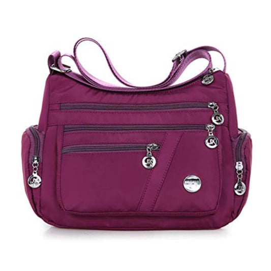 Shoulder Lightweight Crossbody Bag Multiple Pockets Messenger Satchel Purse Adjustable Strap - Lily Bloom