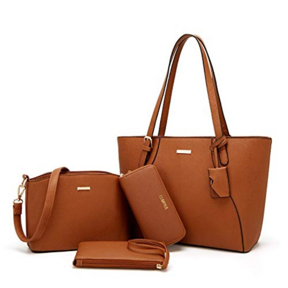  DAENO Womens Purses and Handbags Large Tote Bags for Women With  Zipper Ladies Shoulder Handle Satchel Bags 2pcs Set(Brown) : Clothing,  Shoes & Jewelry