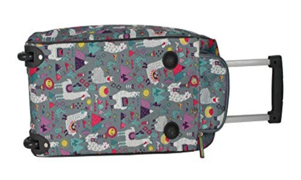 Lily Bloom Luggage Designer Pattern Suitcase Wheeled Duffel Carry On Bag (22in, Llama Mama) - Lily Bloom