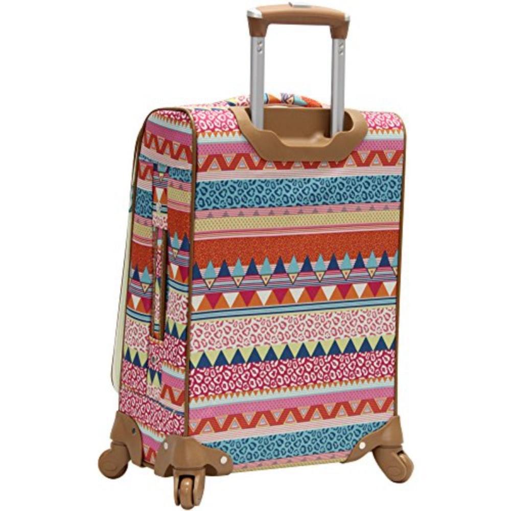 Lily Bloom Carry On Expandable Design Pattern Luggage With Spinner Wheels (20in, On the Prowl) - Lily Bloom