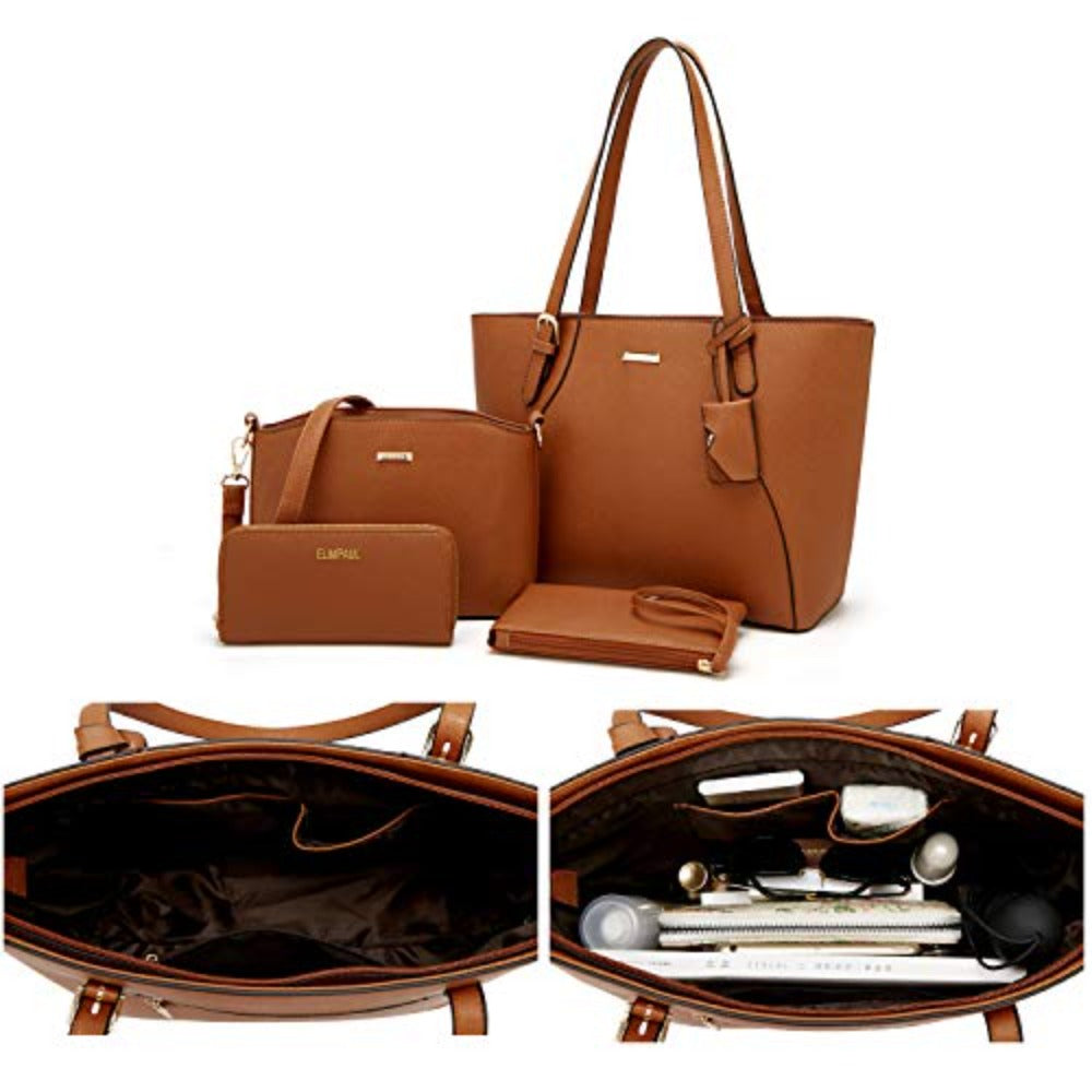  Women Fashion Satchel Handbag Top Handle Crossbody Bag Plaid  Purse Tote Ladies Large Shoulder Bag with Zipper (Brown) : Clothing, Shoes  & Jewelry
