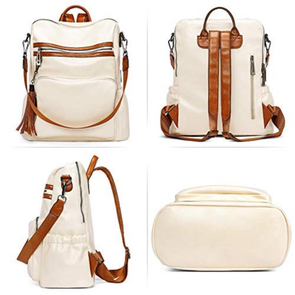 Backpack Purse Leather Designer Tassel Oil Wax Shoulder Bag | Lily Bloom