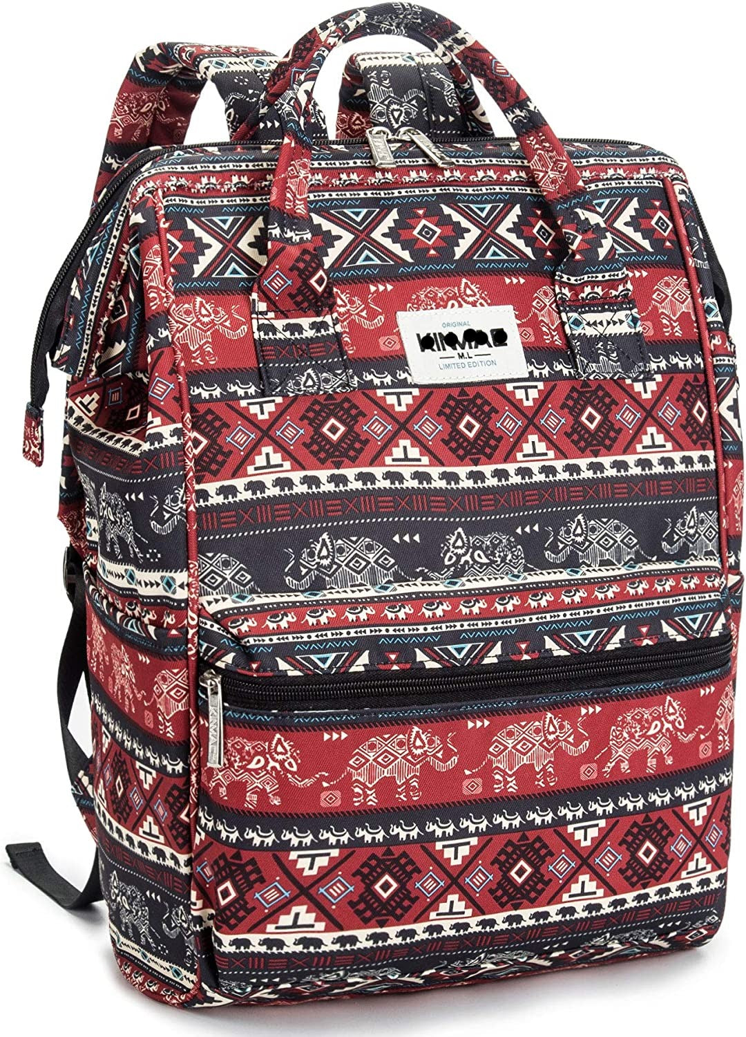 Bohemian Water Resistant Cushion Straps USB Port Laptop Backpack - Lily Bloom Store