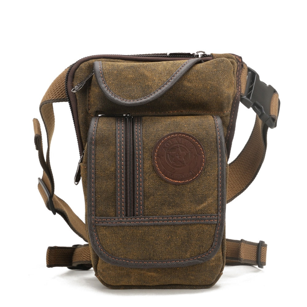 Canvas Waist Drop Leg Bag Thigh Hip Belt Bum Tactical Shoulder Bag - Lily Bloom