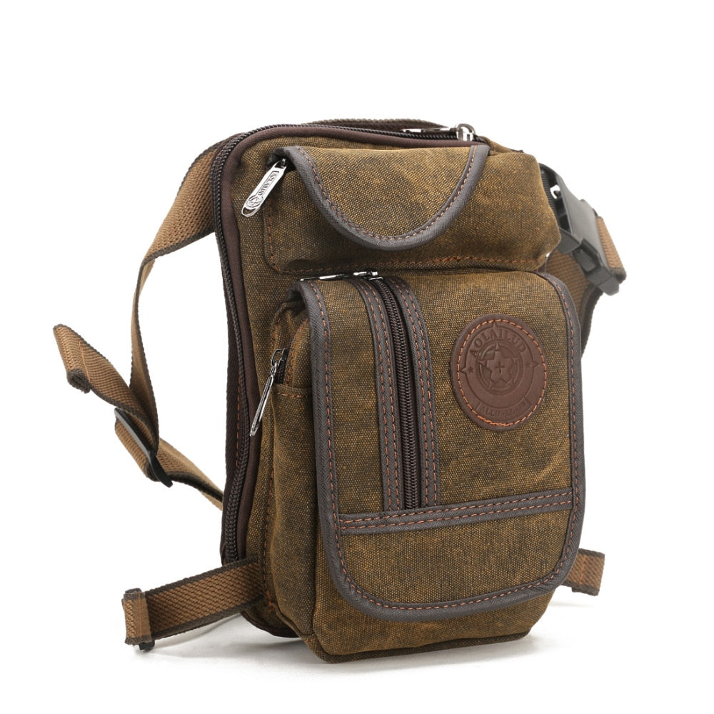 Canvas Waist Drop Leg Bag Thigh Hip Belt Bum Tactical Shoulder Bag - Lily Bloom
