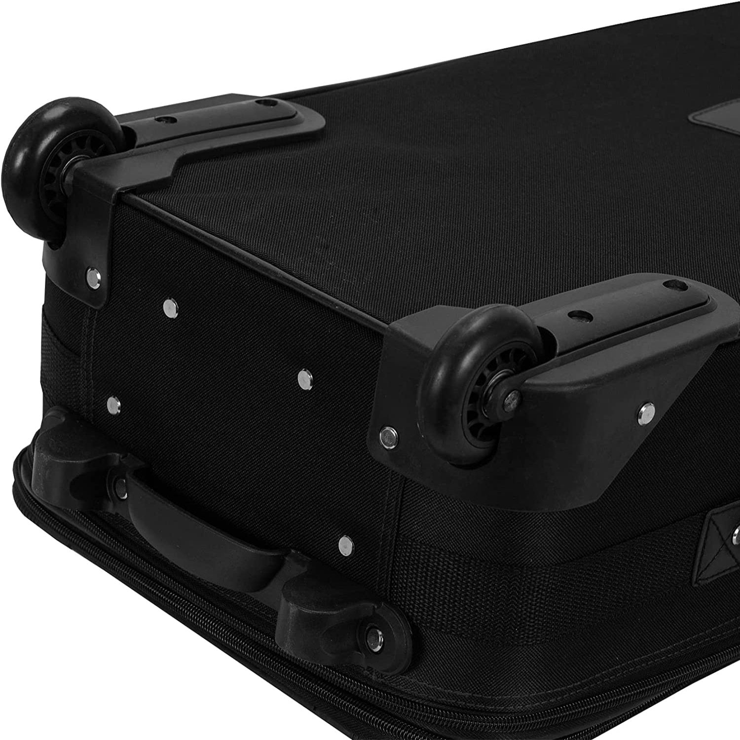 Fashion Soft-side Upright Luggage Set, Black, 2 pcs 14/19 | Lily Bloom