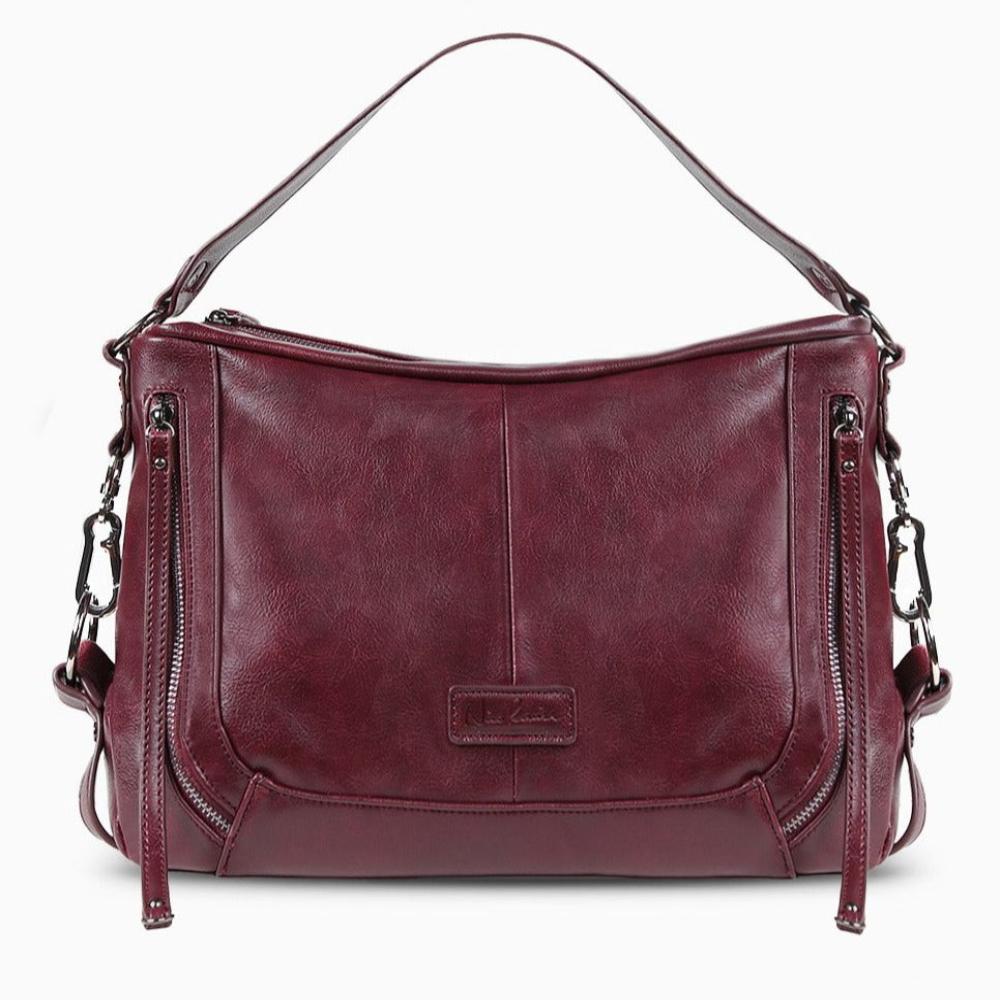 Women Soft Leather Hobo Handbags Shoulder Purse Ladies Casual Crossbody Satchel Bag - Lily Bloom