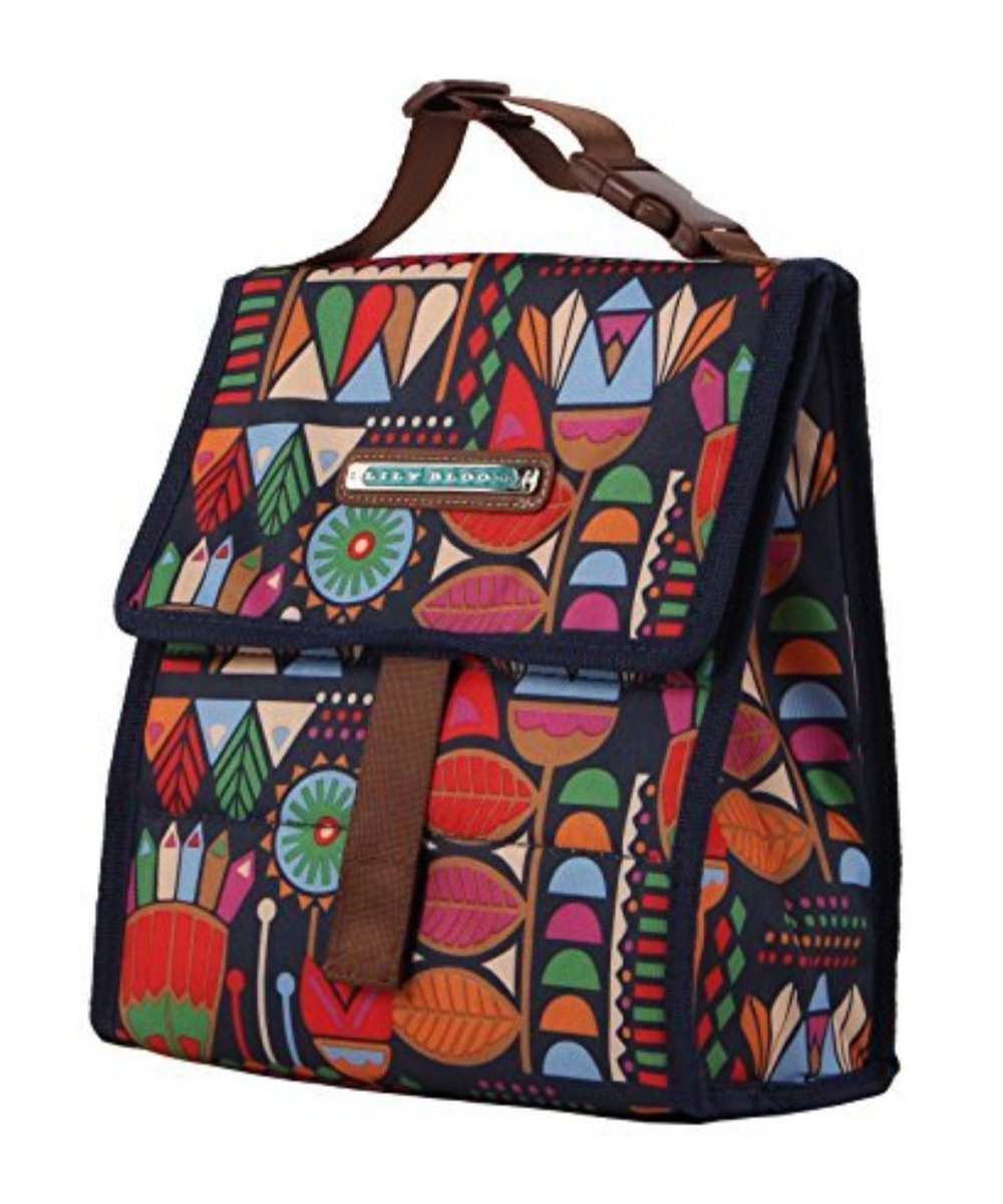 Lily Bloom Insulated Foldover Top Lunch Cooler/Tote Bag - Lily Bloom