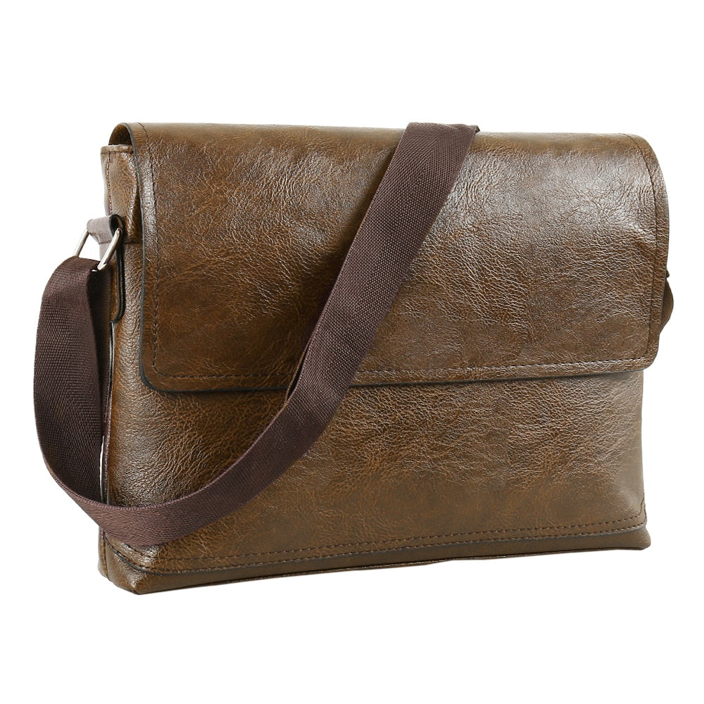 Leather Messenger Casual Business Vintage Cross-body Handbag - Lily Bloom