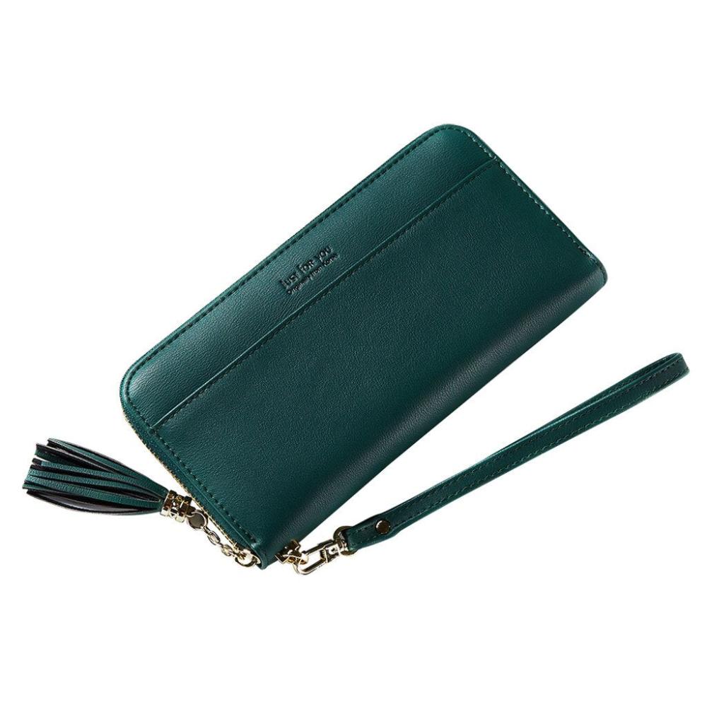 Card Holder Wallet Tassel Wrist-let Wrist Strap Long Purse - Lily Bloom