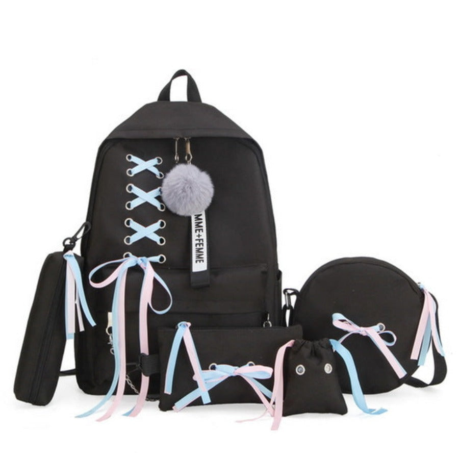 Litthing 4Pcs/set School Backpacks Schoolbag For Teenagers Girls Student Book Bag - Lily Bloom