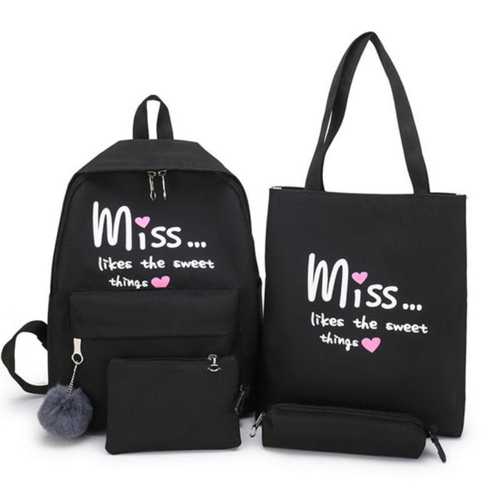 Litthing 4Pcs/set School Backpacks Schoolbag For Teenagers Girls Student Book Bag - Lily Bloom