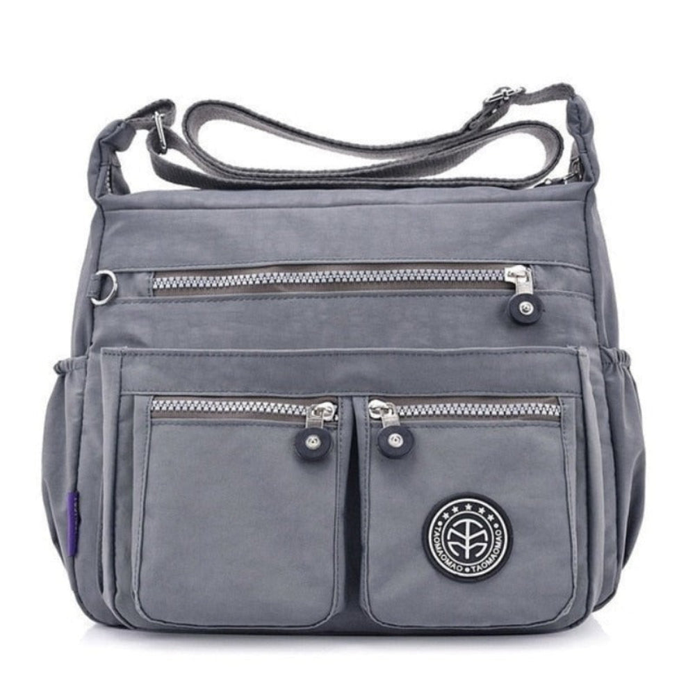 Shoulder Waterproof Nylon Handbag Zipper Purse Crossbody Bag - Lily Bloom
