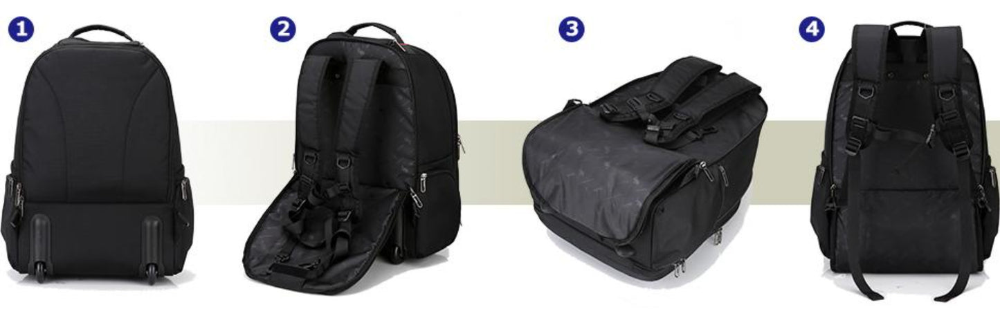 Travel Wheeled Backpack Large Rolling Waterproof Bag - Lily Bloom Store