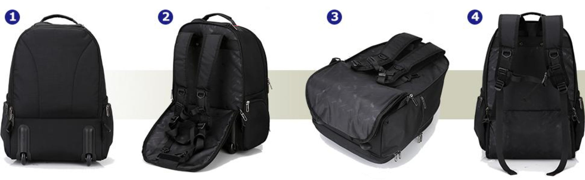 Travel Wheeled Backpack Large Rolling Waterproof Bag - Lily Bloom Store
