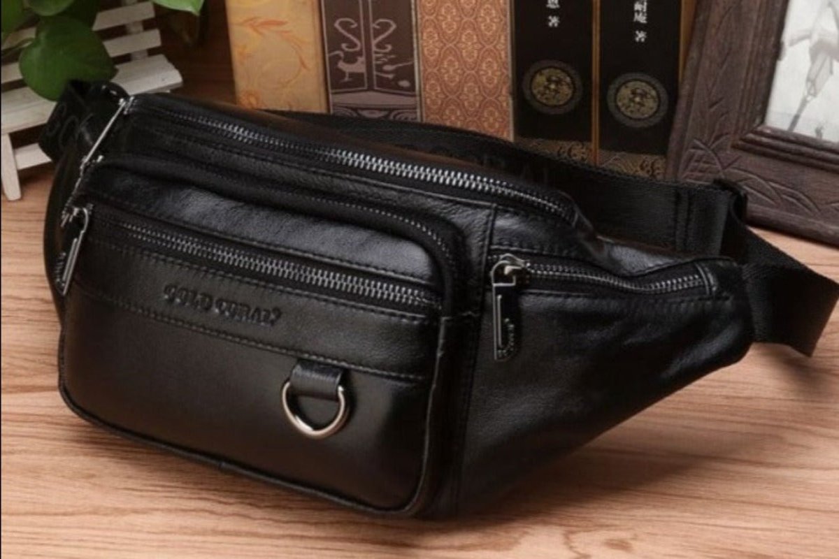 Genuine Leather Waist Chest Pouch Single Shoulder Cross Body Bag Hip Bum Belt Pack - Lily Bloom
